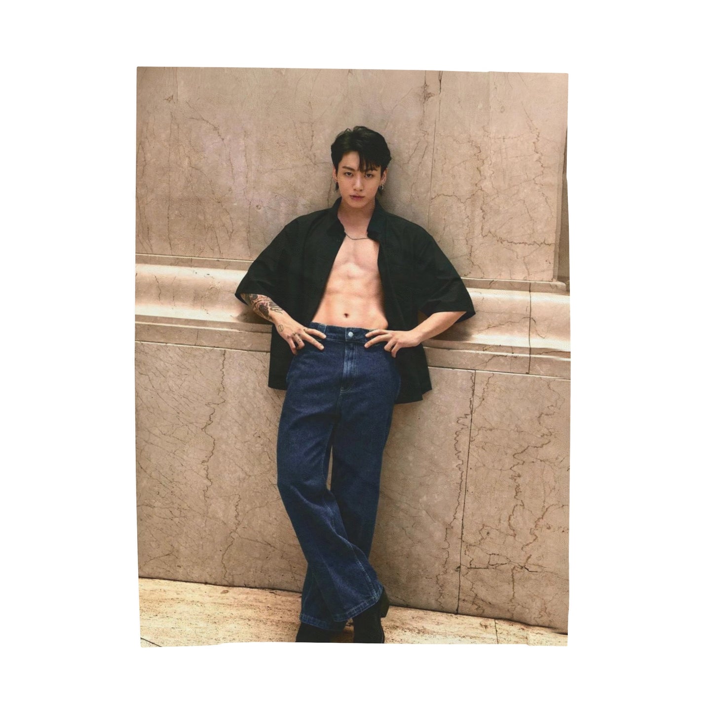 kpop army fan gift - jungkook bias merch blanket