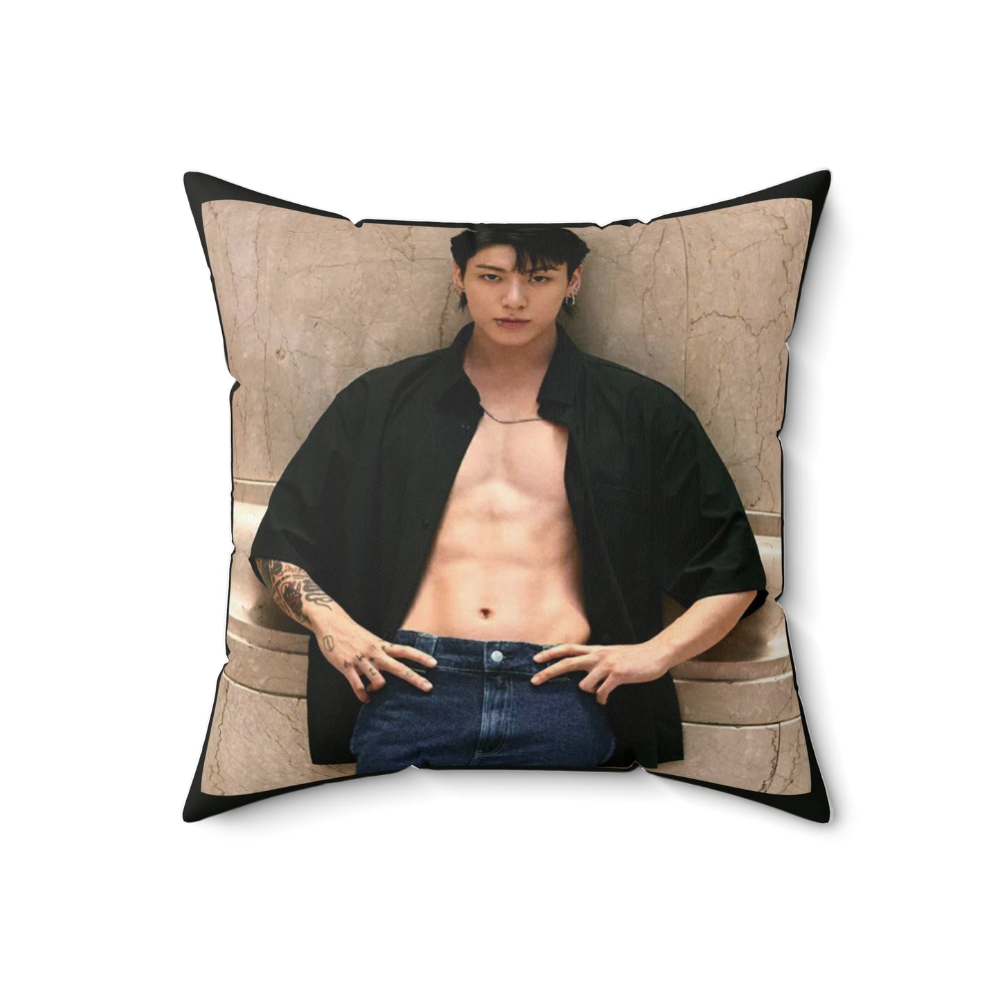 jungkook calvin klein photoshoot pillow
