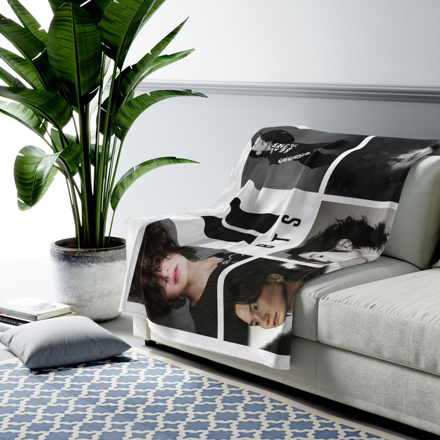Suga Photo Collage Blanket | Min Yoongi Army Velveteen Plush Blanket 006