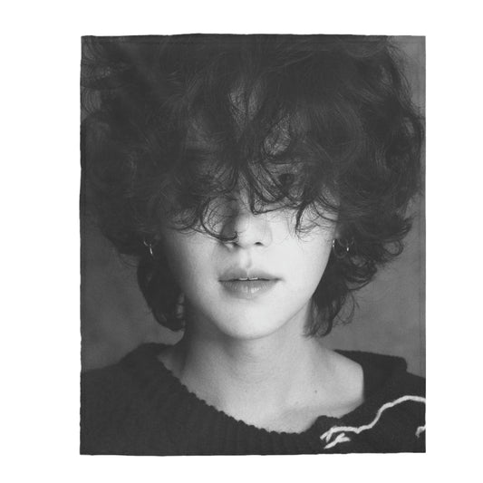 Yoongi Curly Hair Blanket, Suga Agust D Velveteen Blanket 015